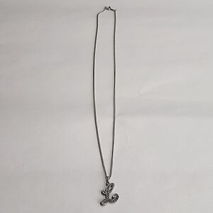 Avon "L" Initial Silver Tone Necklace